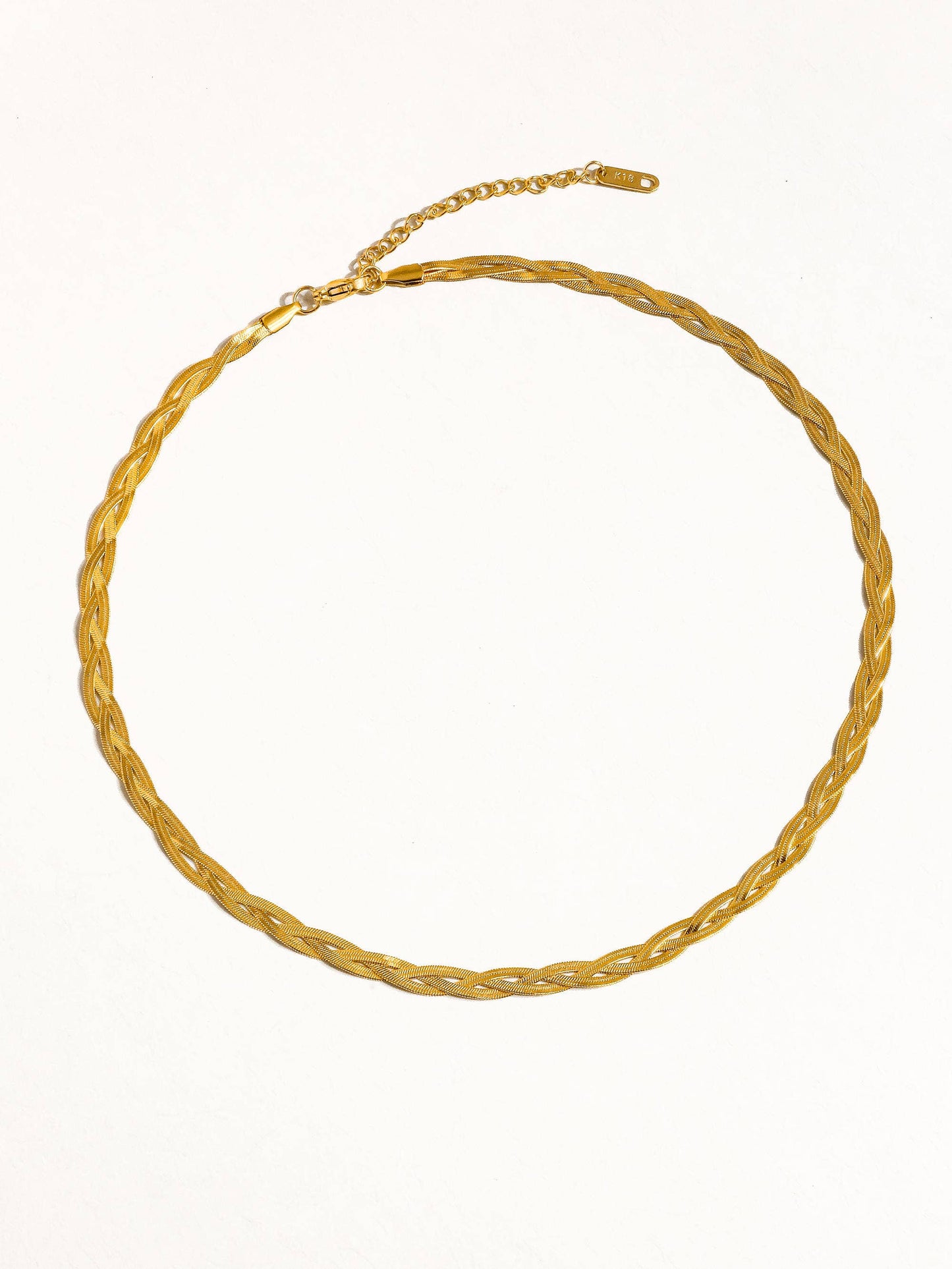 Non-Tarnish Braided Snake Chain Necklace