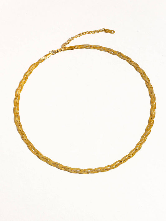 Non-Tarnish Braided Snake Chain Necklace