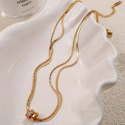 Non Tarnish Circle Pendant Necklace