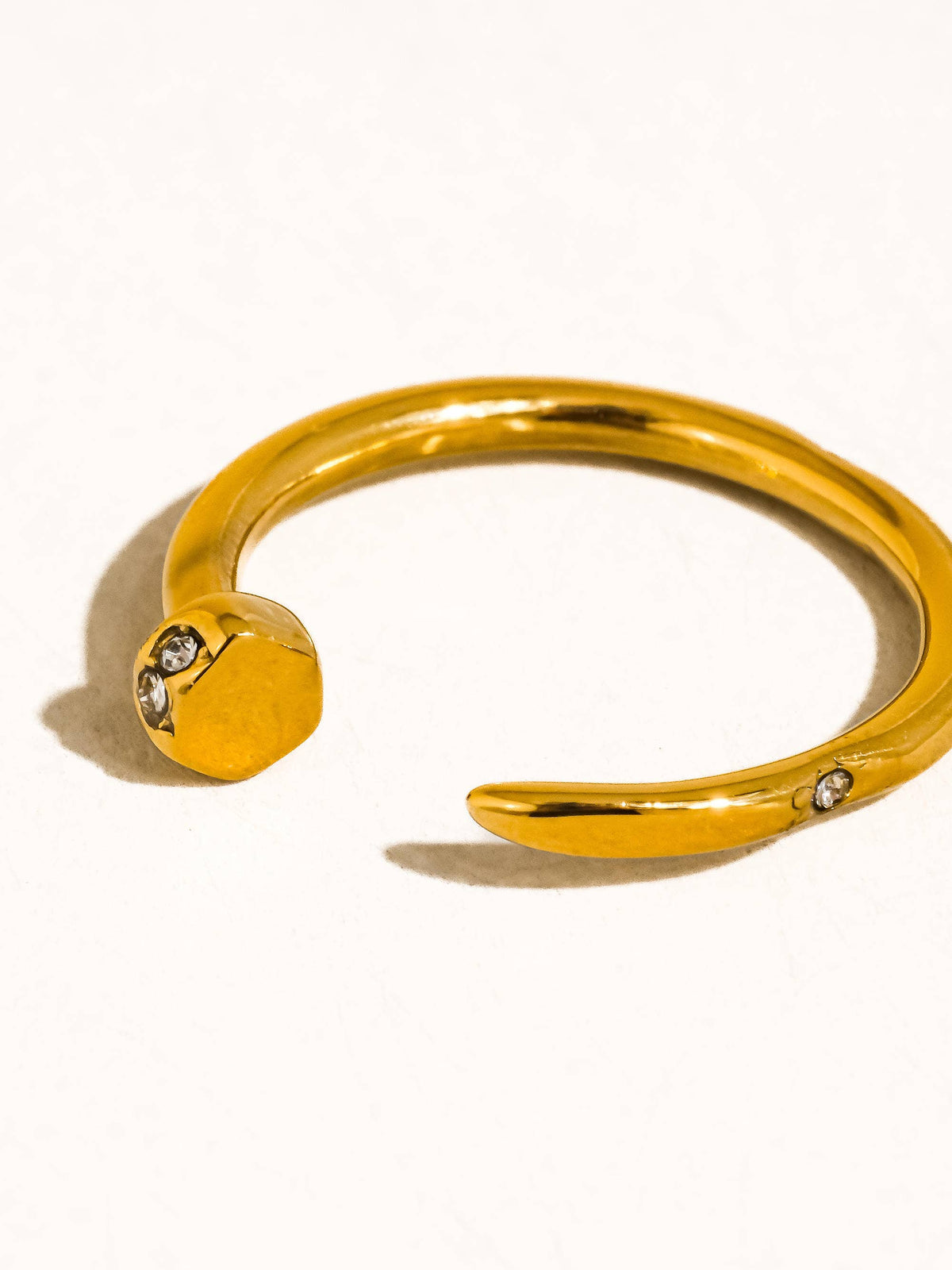 Vexa 18K Gold Non-Tarnish Wrap Around Nail Ring