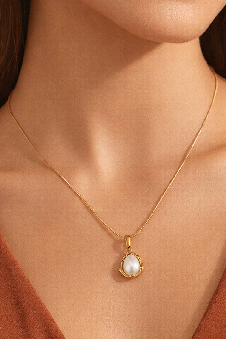 Non Tarnish Pearl Pendant