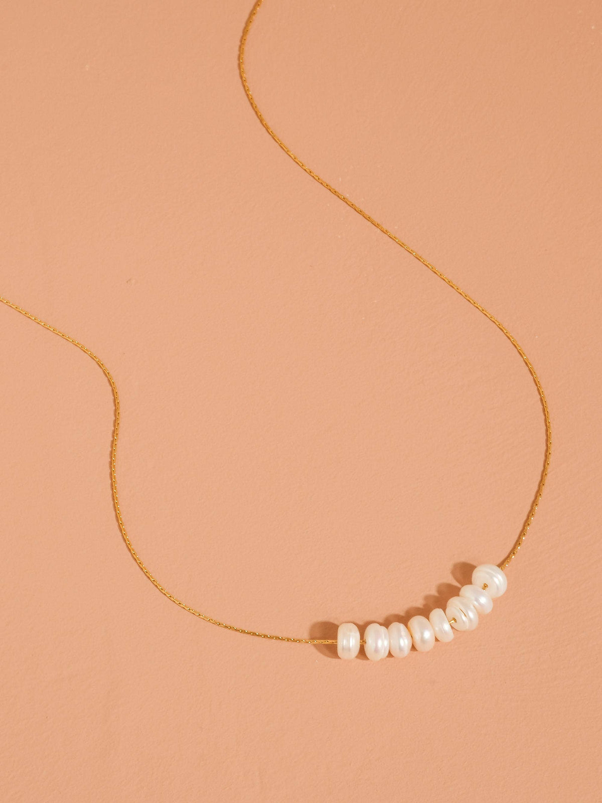 Non-Tarnish Pearl Bar Necklace