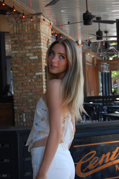 Printed Scarf Top