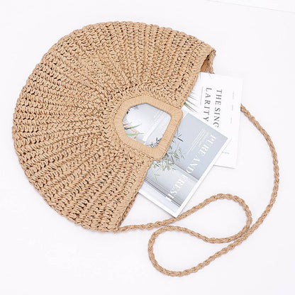 Faux Straw Handmade Handle Bag