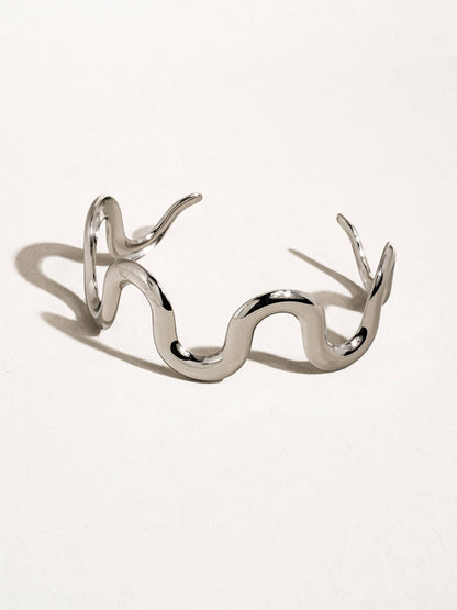 Félix 18K Gold Non-Tarnish Wavy Bold Statement Bracelet