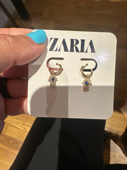 Gold Dipped Hand Earrings