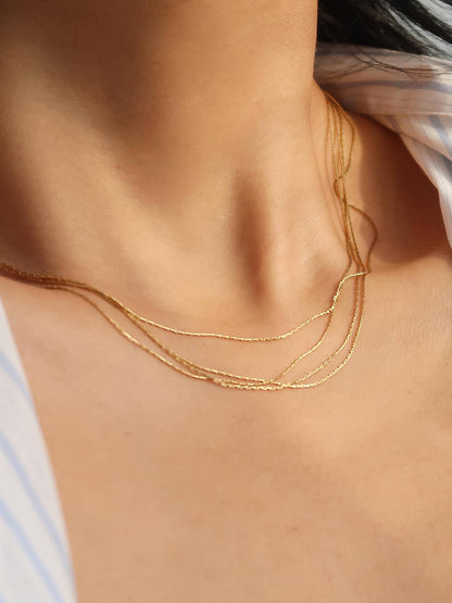 Non-Tarnish Layered Chain Necklace