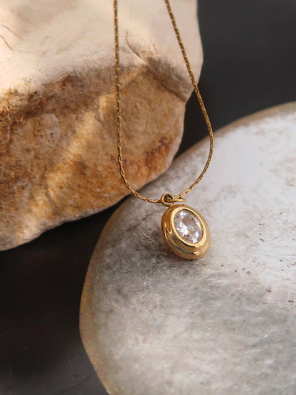 Cornelia Non-Tarnish Gemstone Necklace