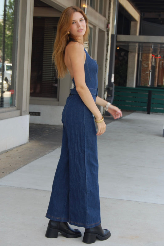 Halter Wide Leg Jumpsuit