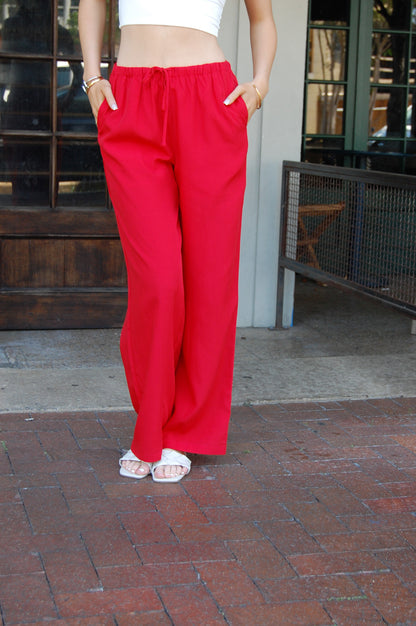 Linen Straight Leg Pants