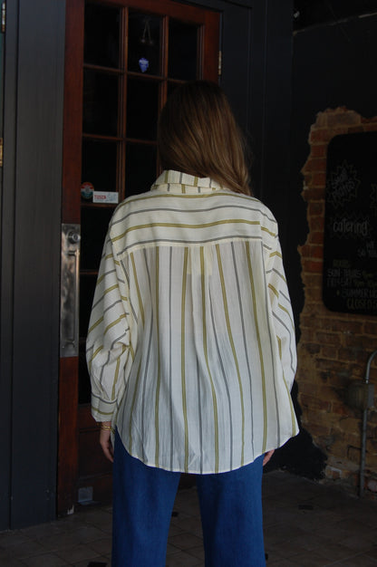 Stripe Oversized Button Down