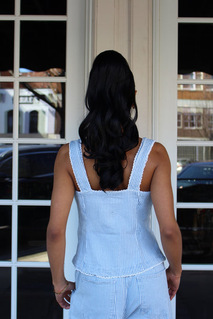 Denim Vest Top Set