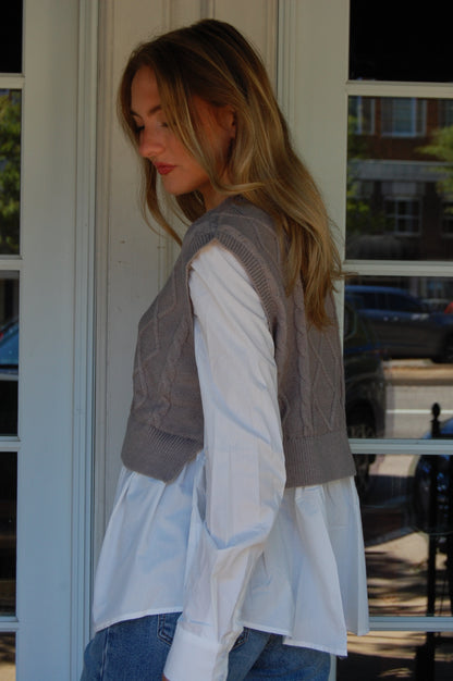 Layered Vest Blouse