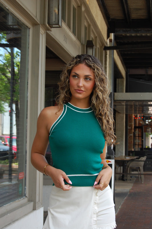 Contrast Stripe Top