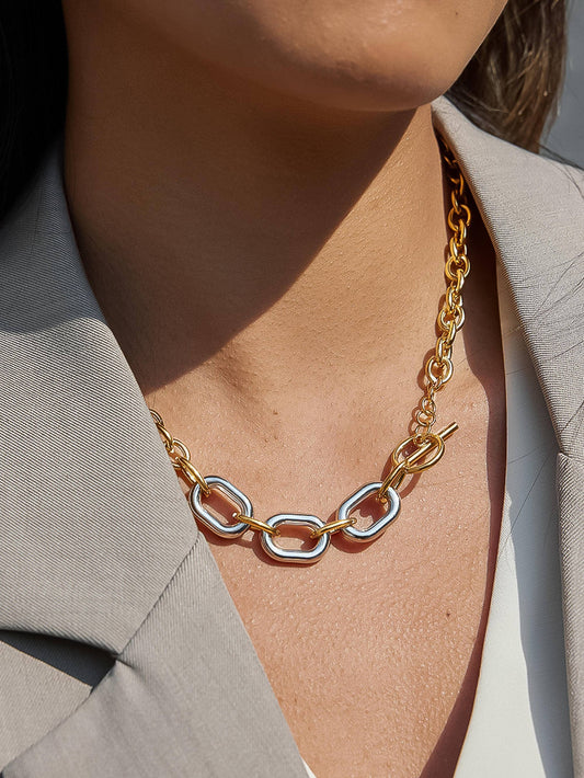 Non-Tarnish Two Tone Chain Necklace