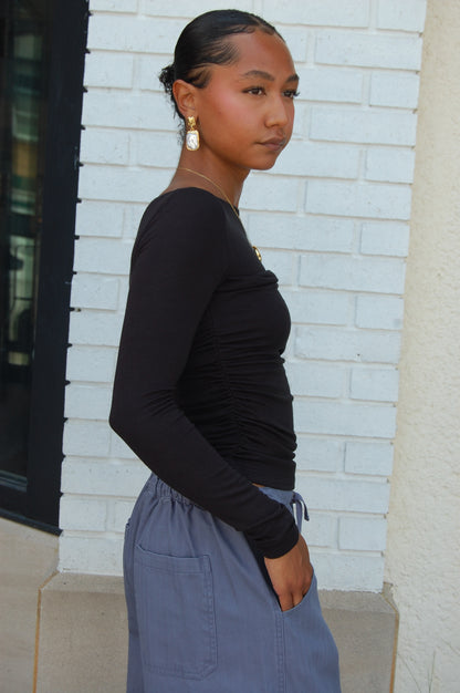 Ruched Long Sleeve Top