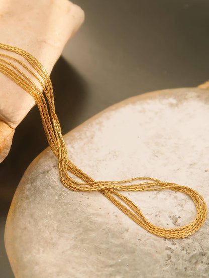Non-Tarnish Layered Chain Necklace