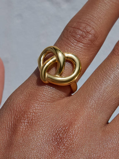 Bretzelle 18K Gold Non-Tarnish Knot Statement Ring