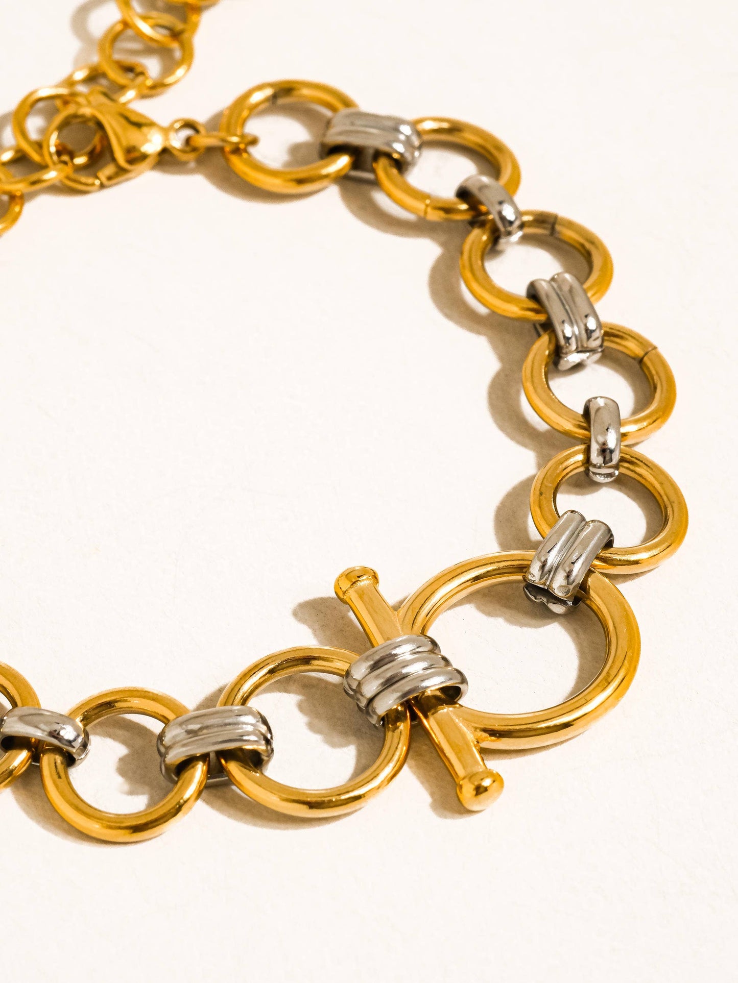 Céliane 18K Gold Non-Tarnish Two-Tone Link Bracelet