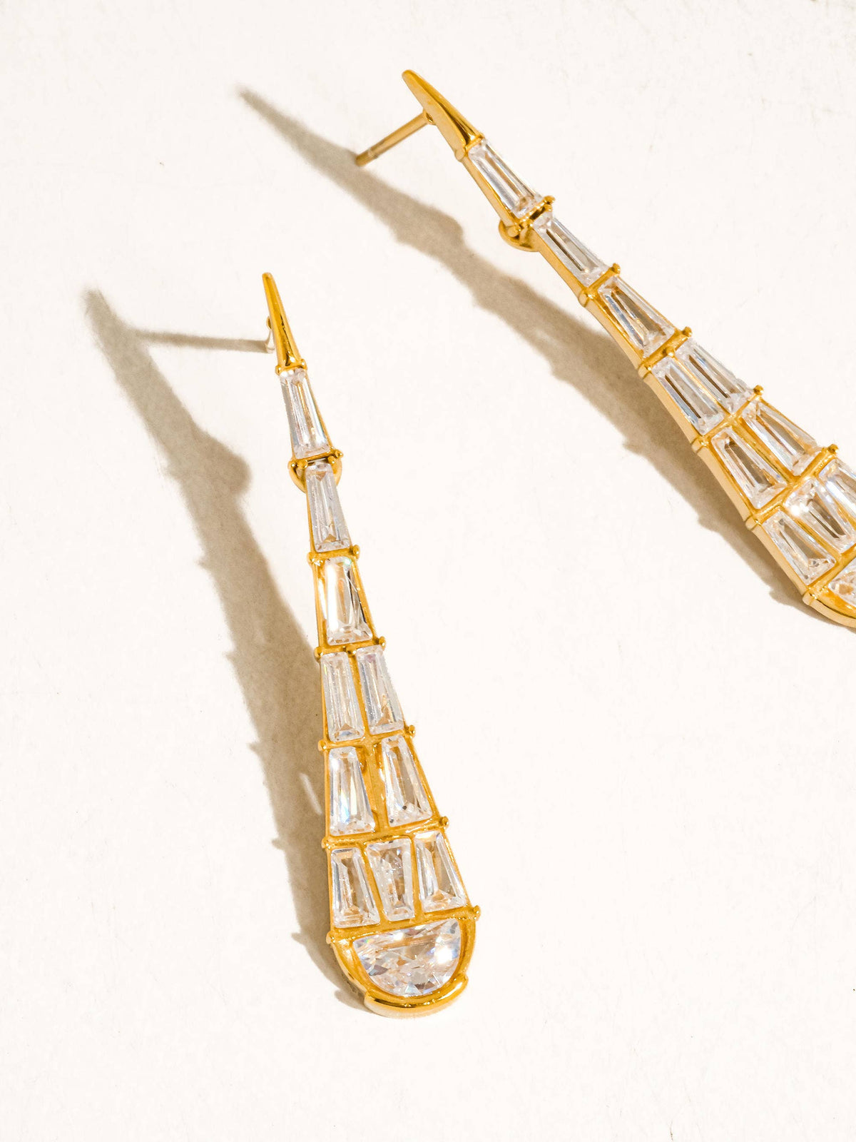 Non-Tarnish CZ Serpent Earrings