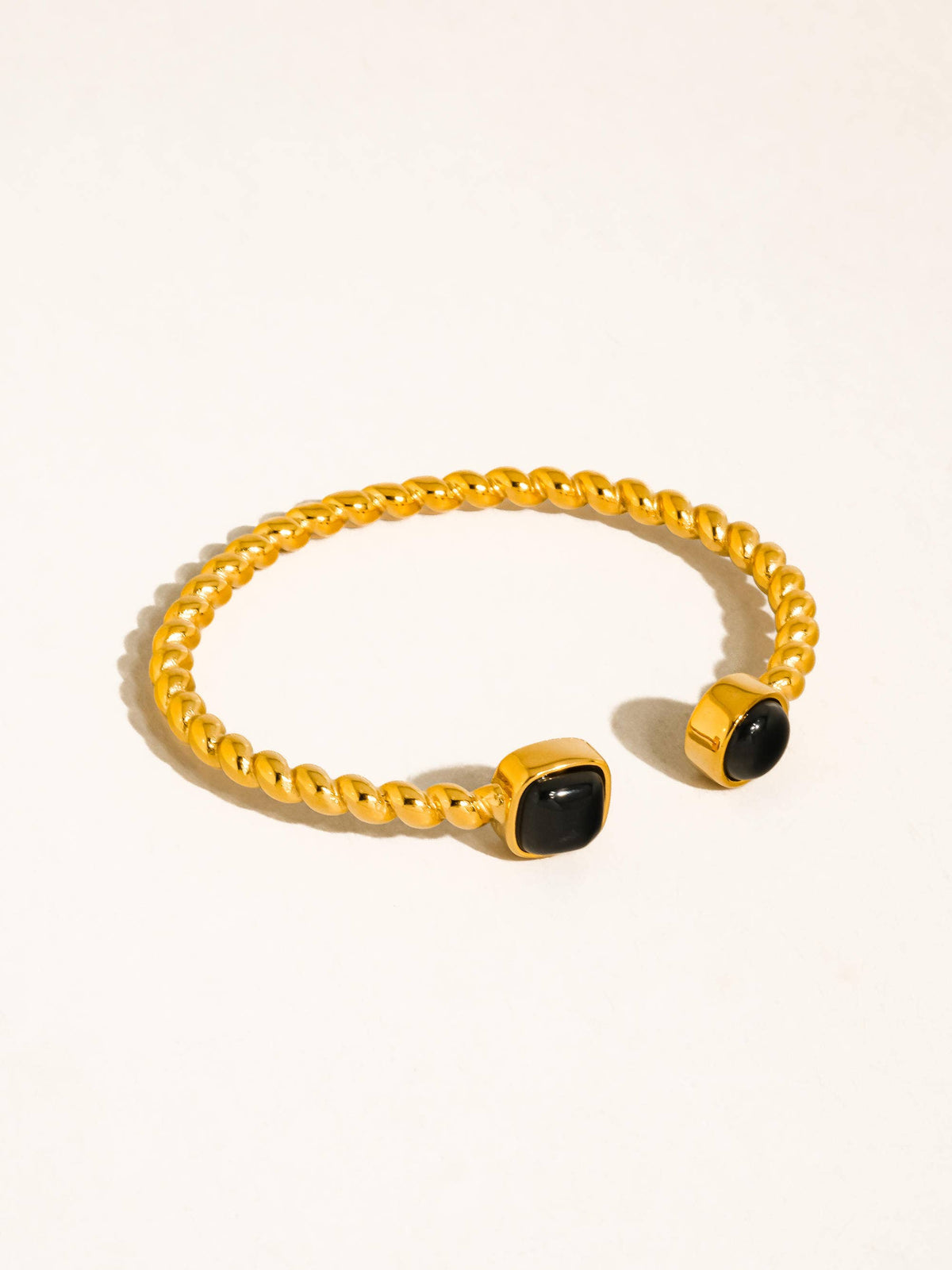 Cinder 18K Gold Non-Tarnish Resin Cuff