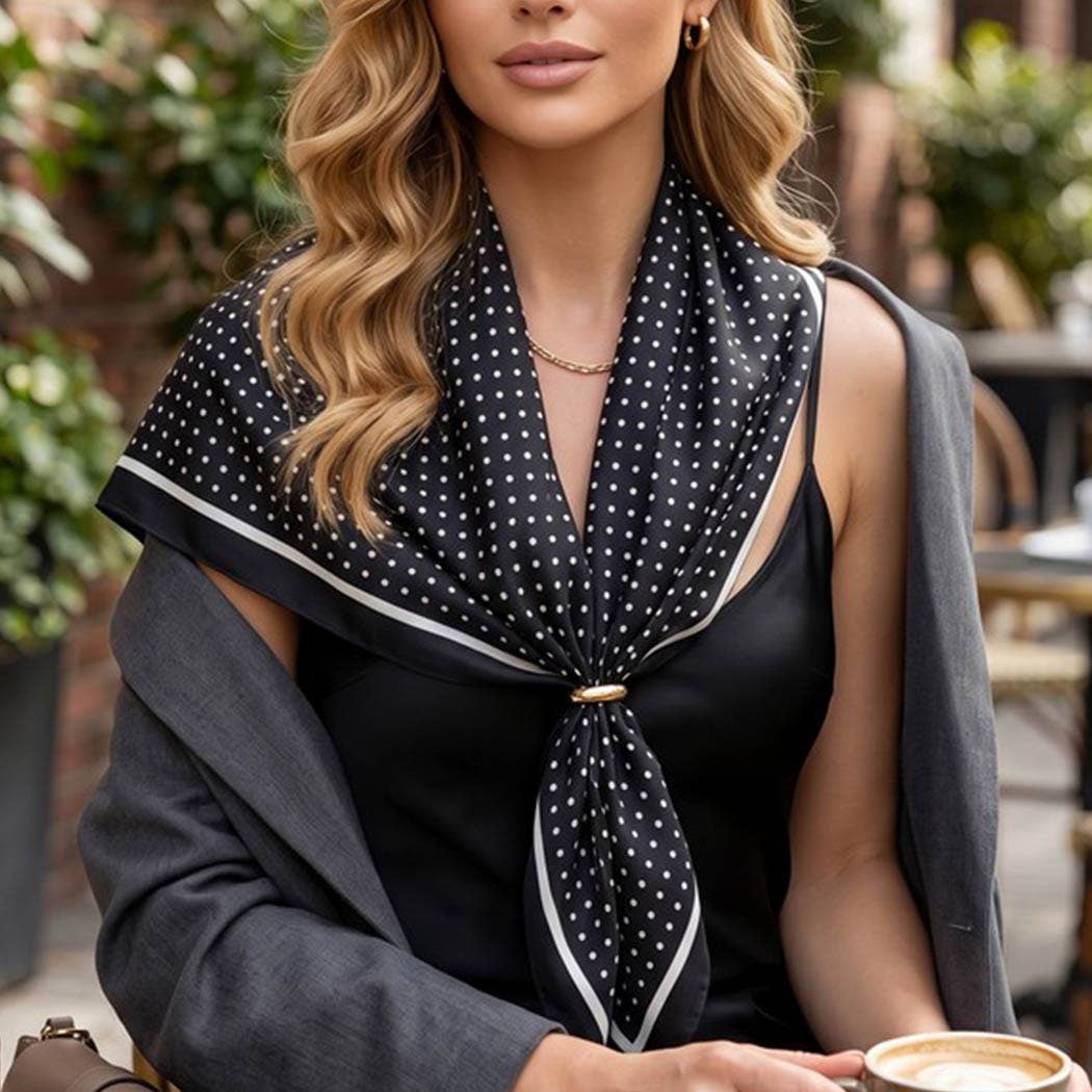 Polka Dot Square Scarf