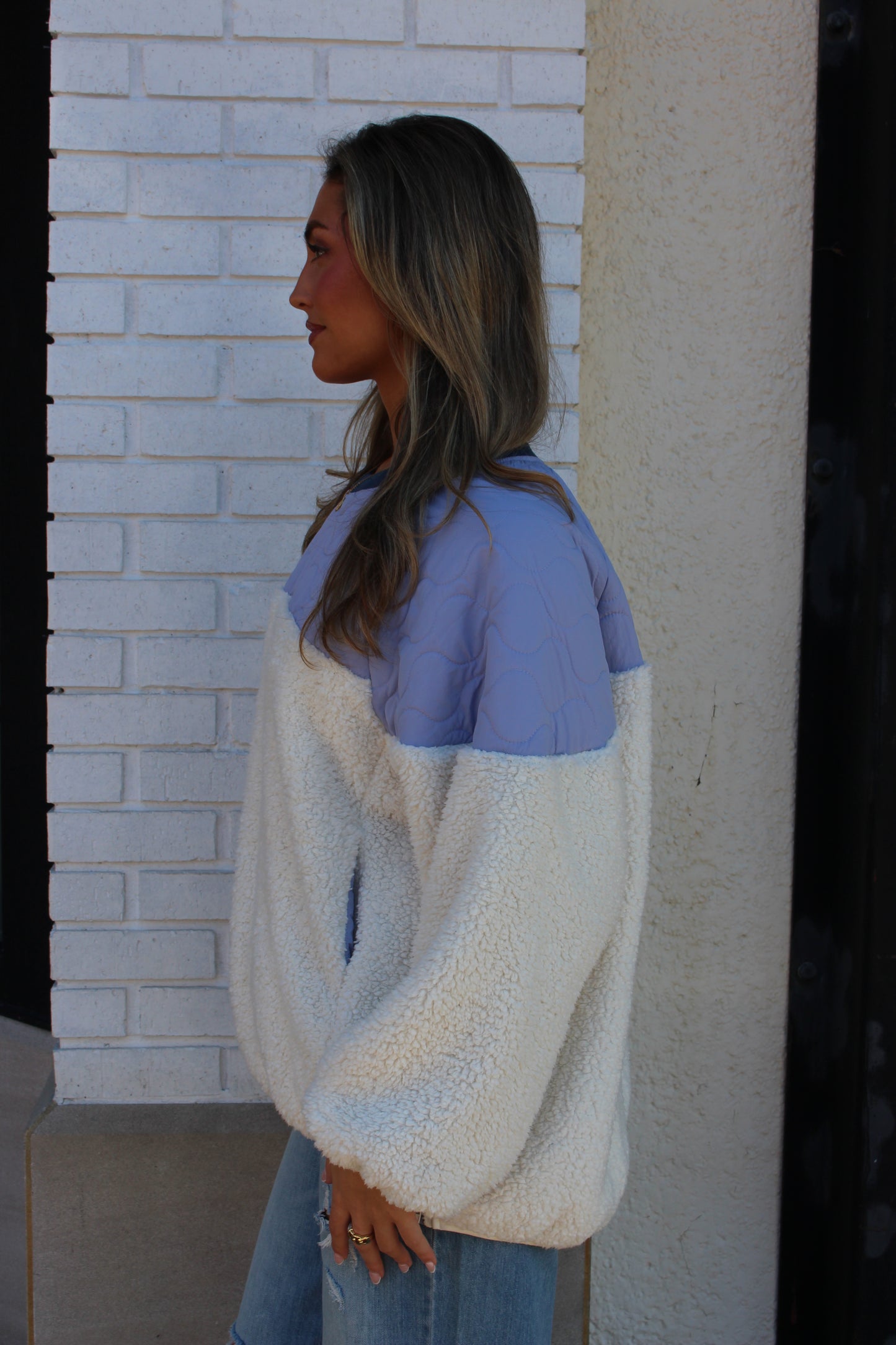 Oversized Sherpa Sweatshirt