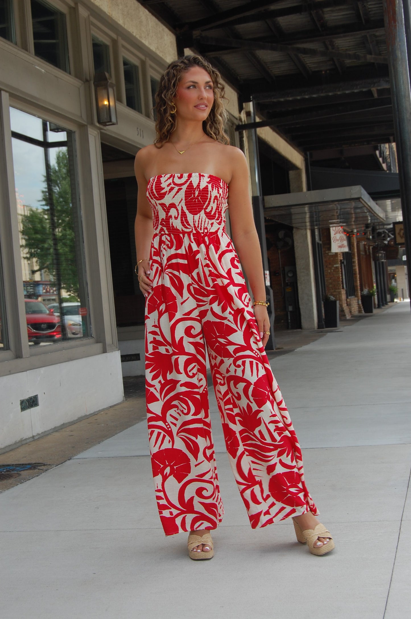 Smocked Jumpsuit