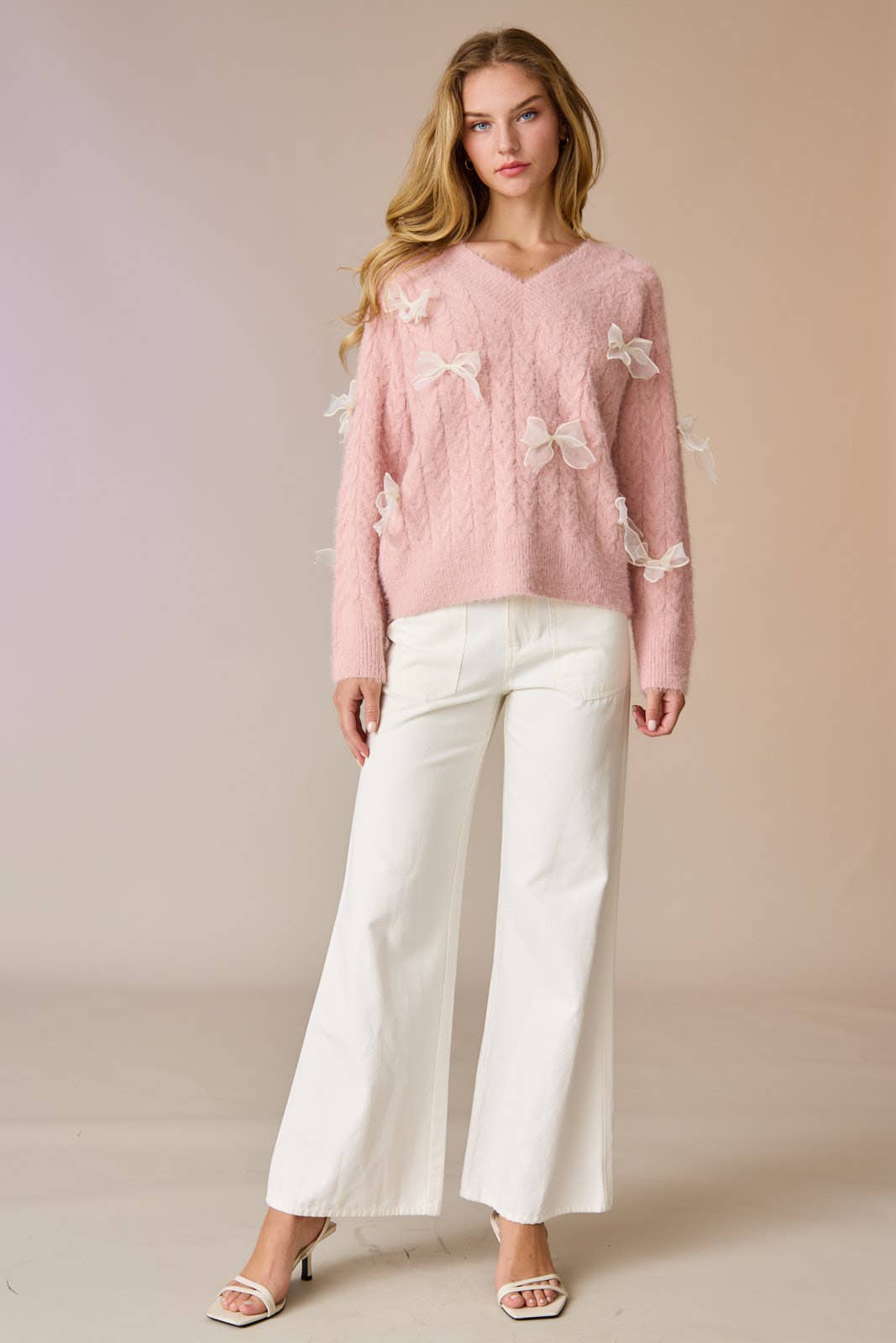 Sutton Sweater w/ Chiffon Bows