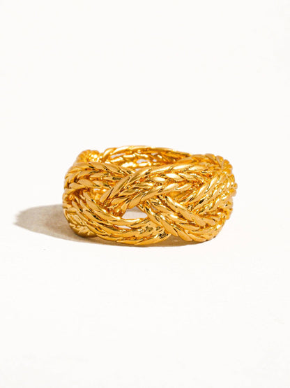 Celeste 18K Gold Vintage Twisted Bold Ring