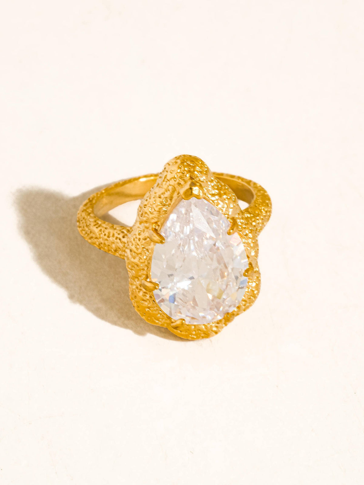 Delilah 18K Gold Non-Tarnish Statement Cocktail Ring