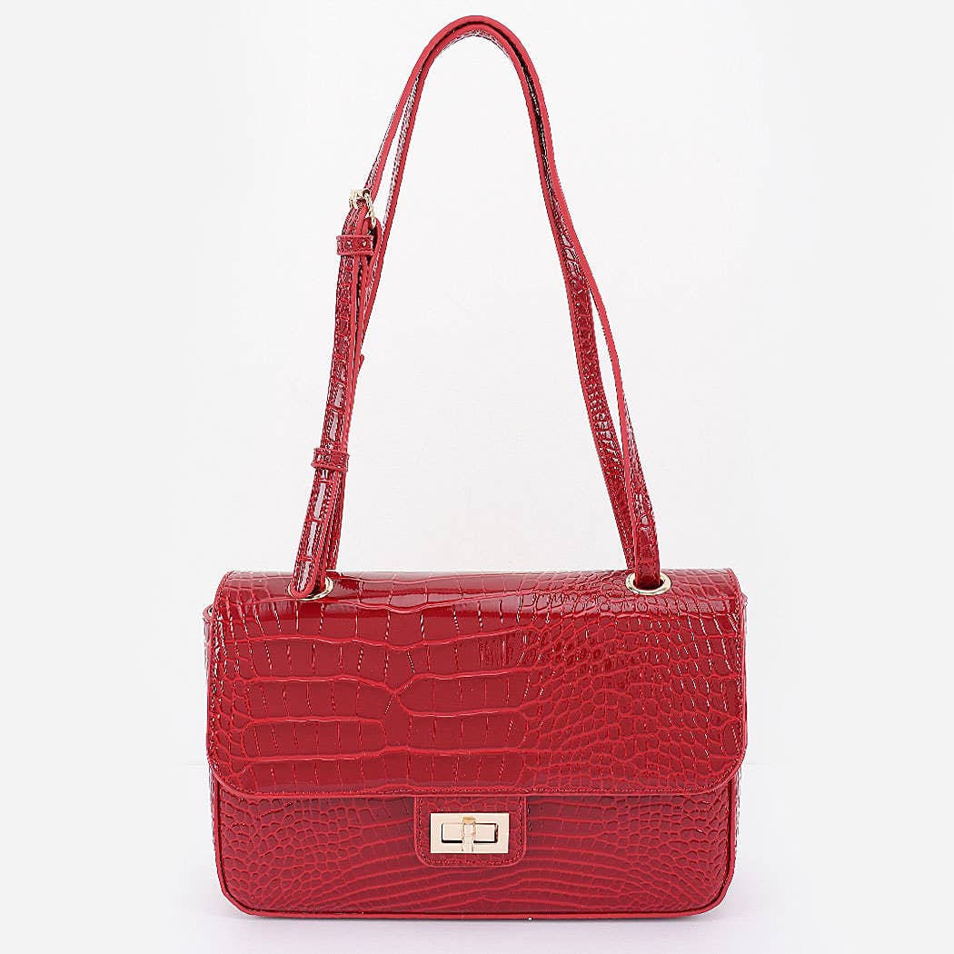 Croc Flap Bag