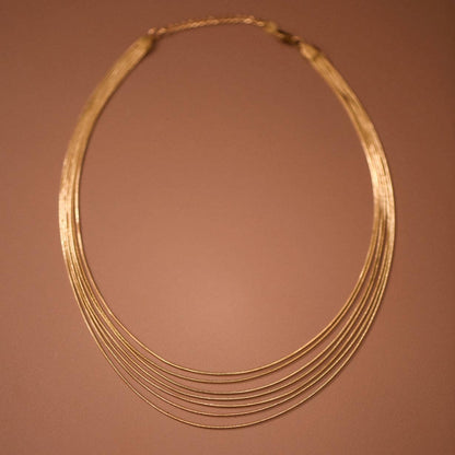Non Tarnish Multi Strand Necklace