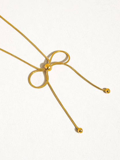 Non-Tarnish Bow Chain Necklace