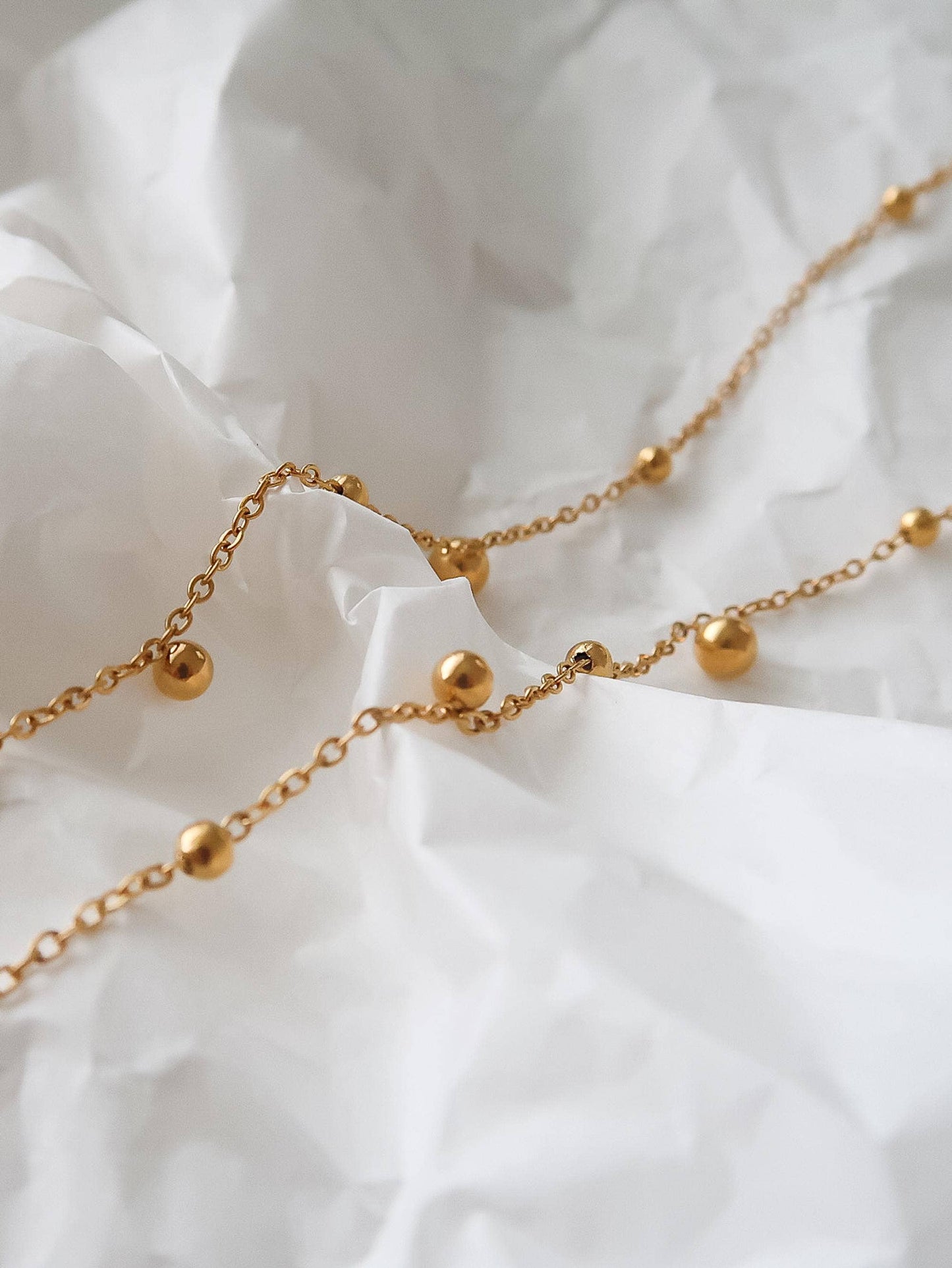 Brisse Non-Tarnish Beaded Y Necklace