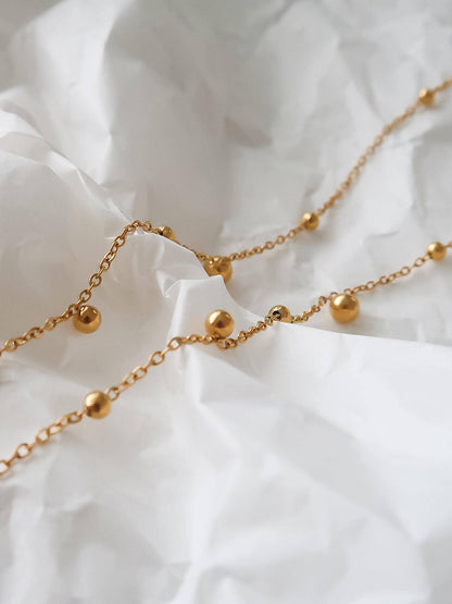 Brisse Non-Tarnish Beaded Y Necklace