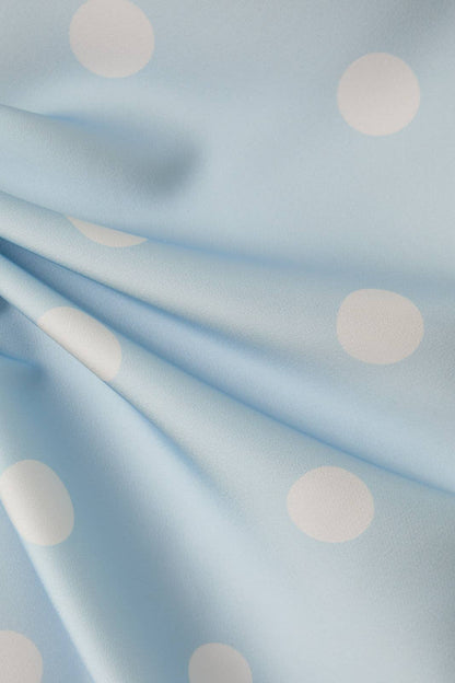 Satin Polka Dot Midi Skirt