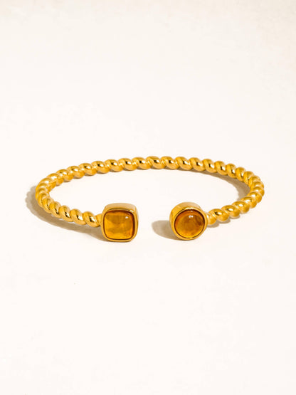 Cinder 18K Gold Non-Tarnish Resin Cuff