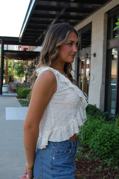 Cascade Ruffle Top