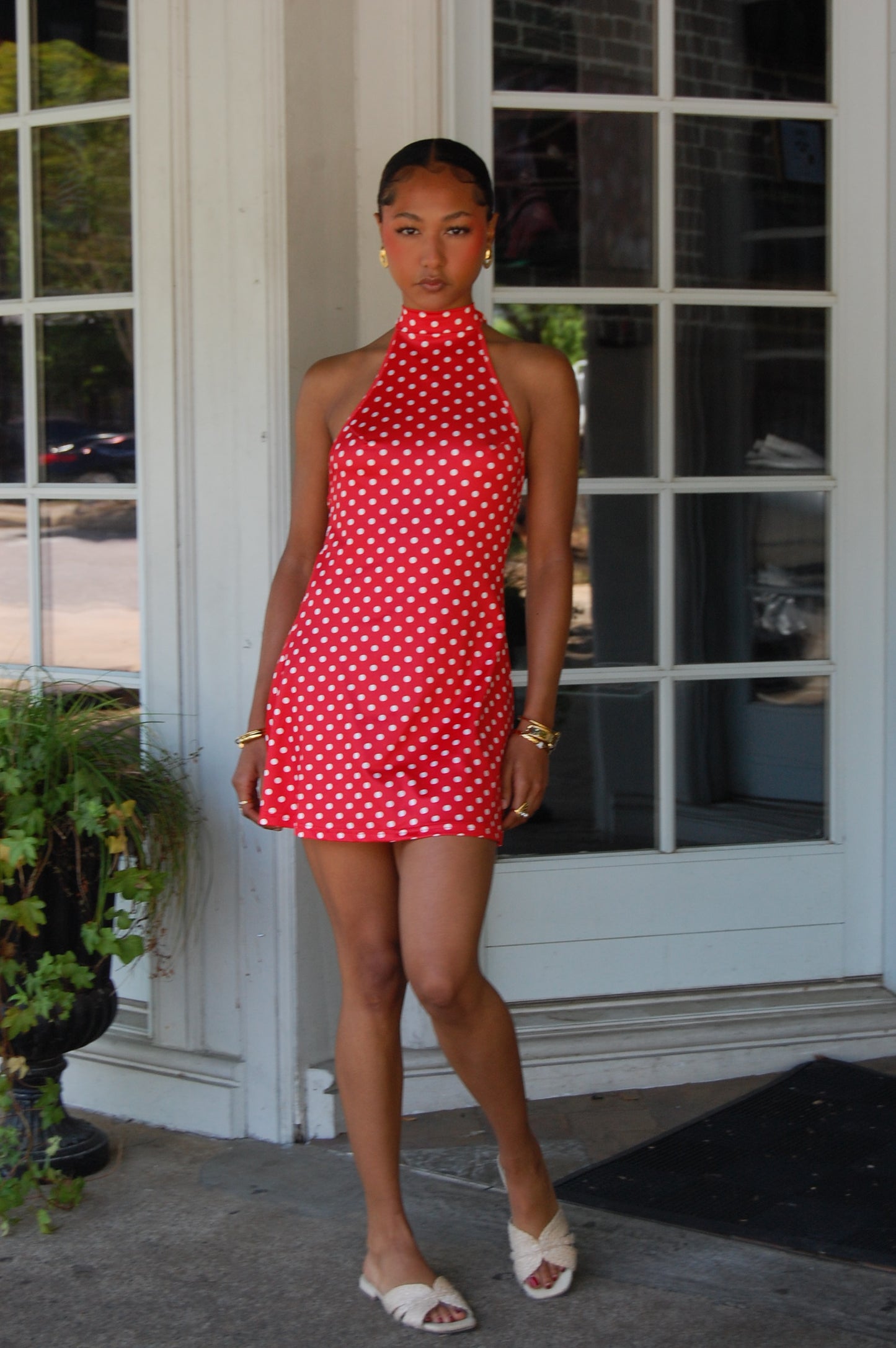 Polka Dot Bodycon Dress