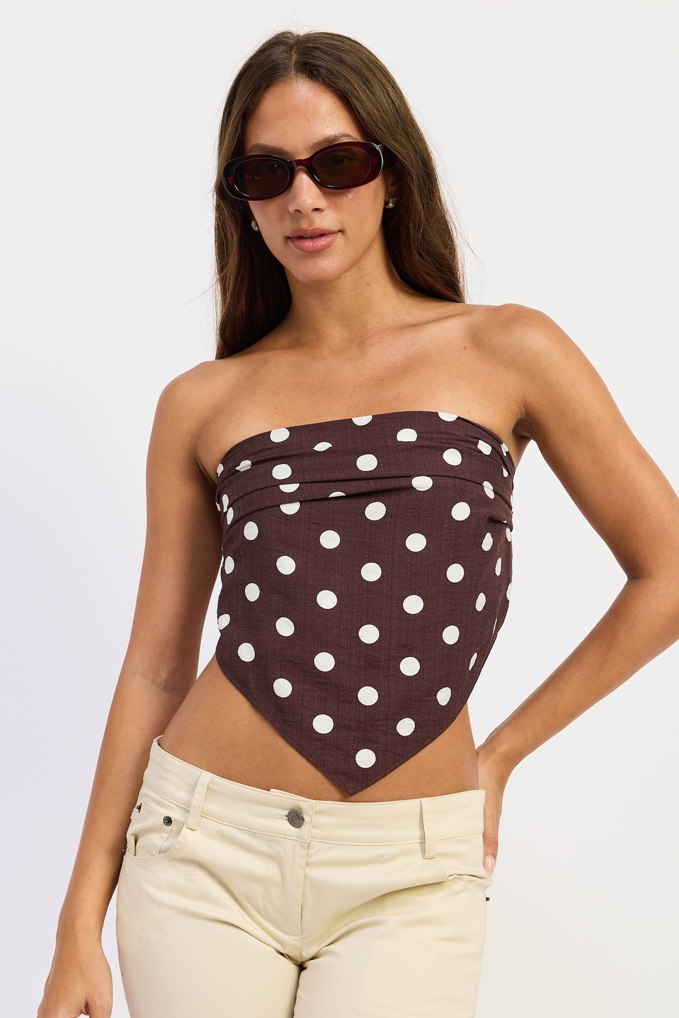Polka Dot Scarf Top