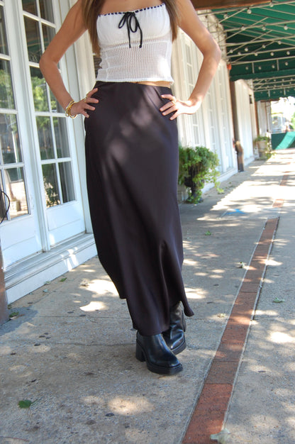 Satin Midi Skirt