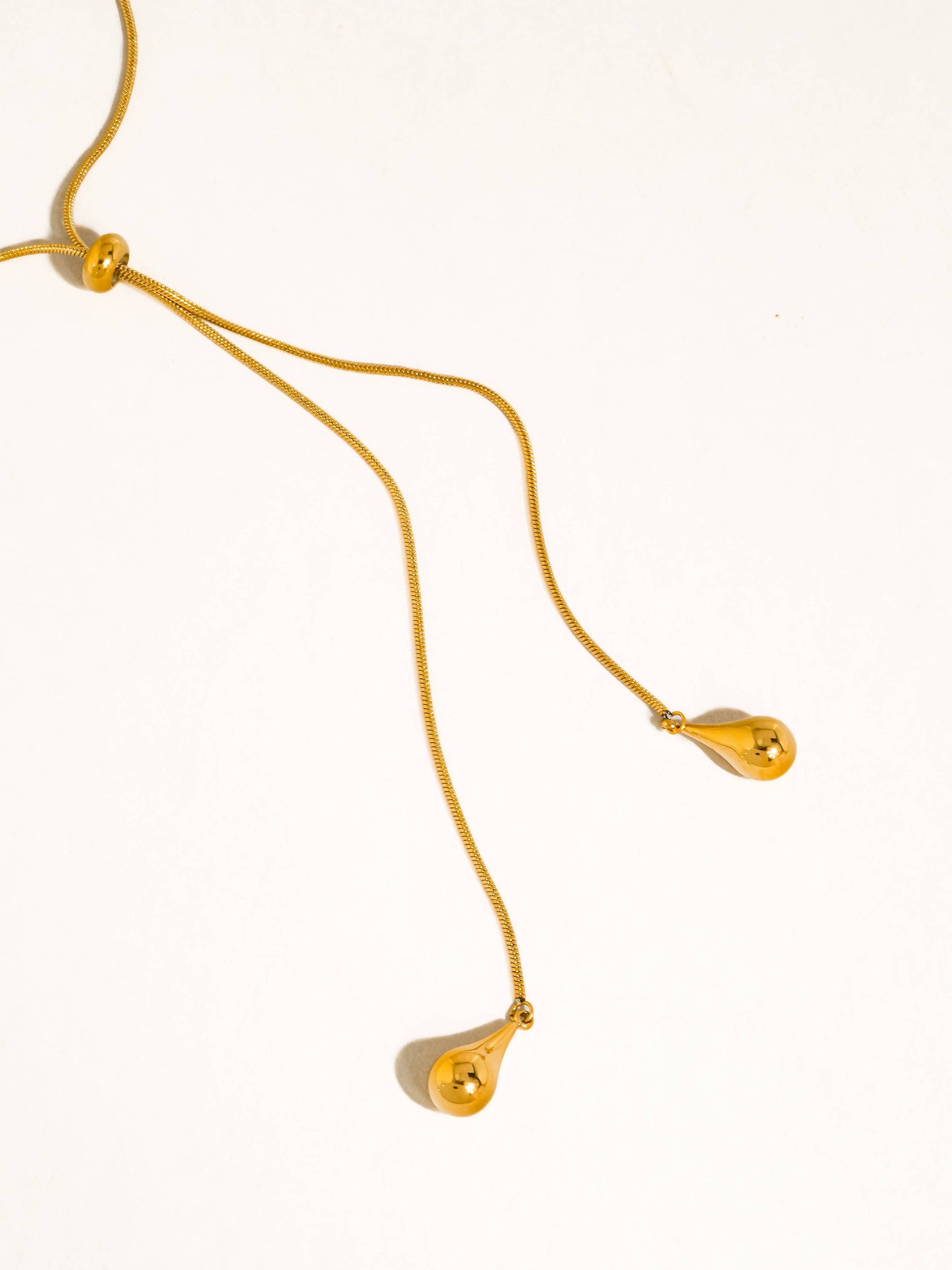 Non-Tarnish Adjustable Lariat Drop Necklace