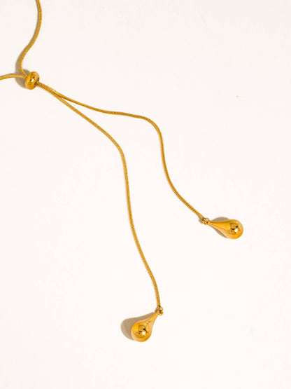 Non-Tarnish Adjustable Lariat Drop Necklace