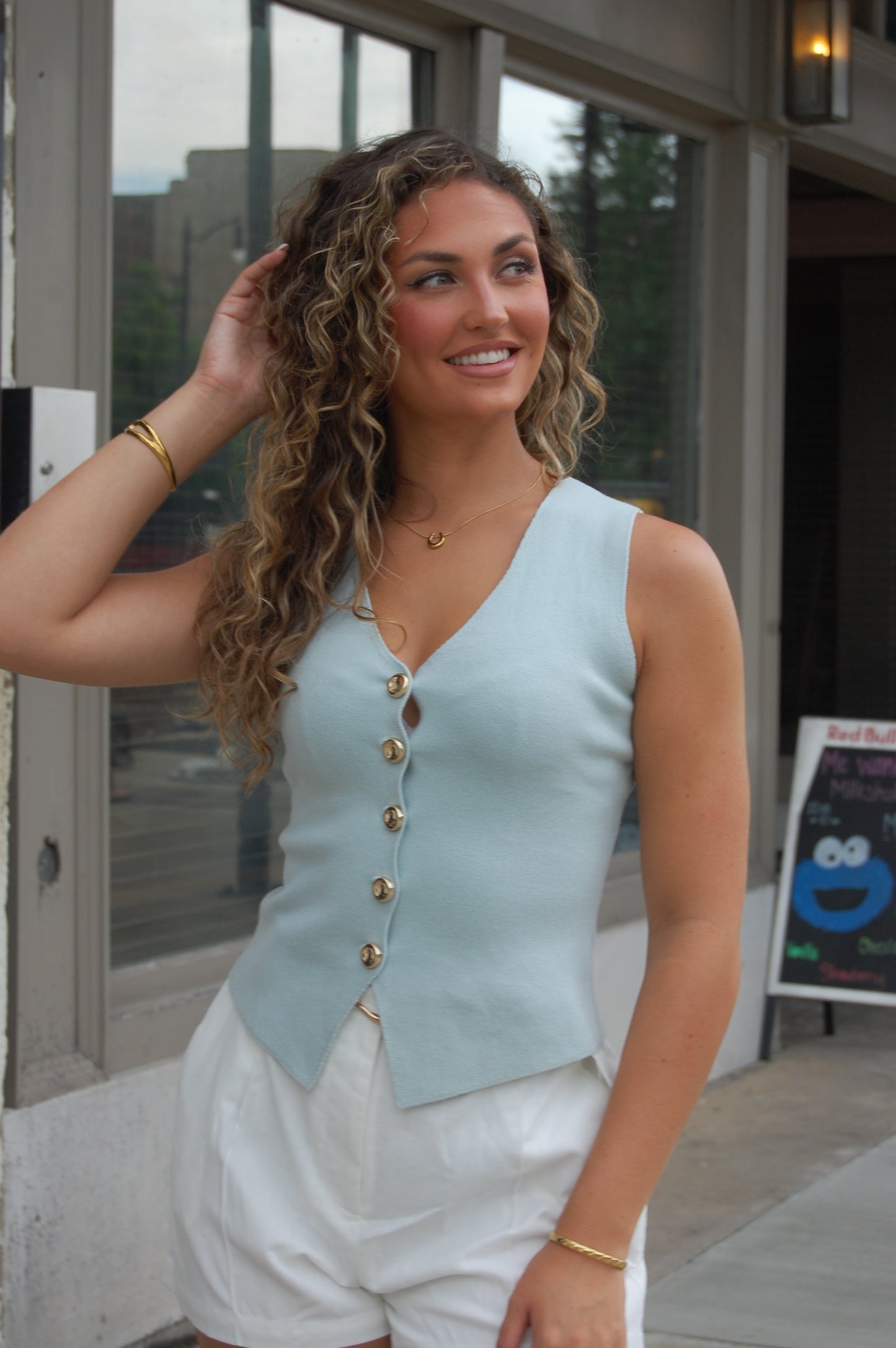 V-Neck Knit Vest