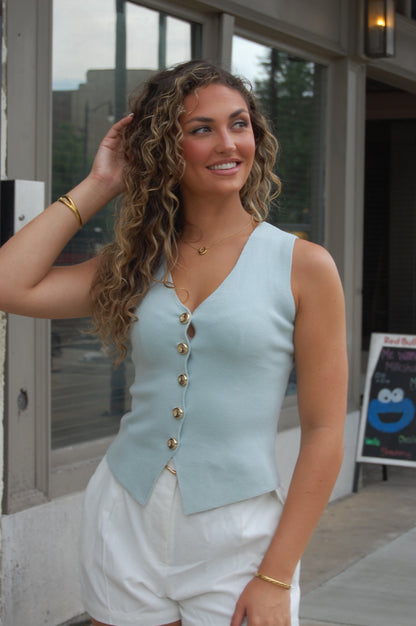 V-Neck Knit Vest