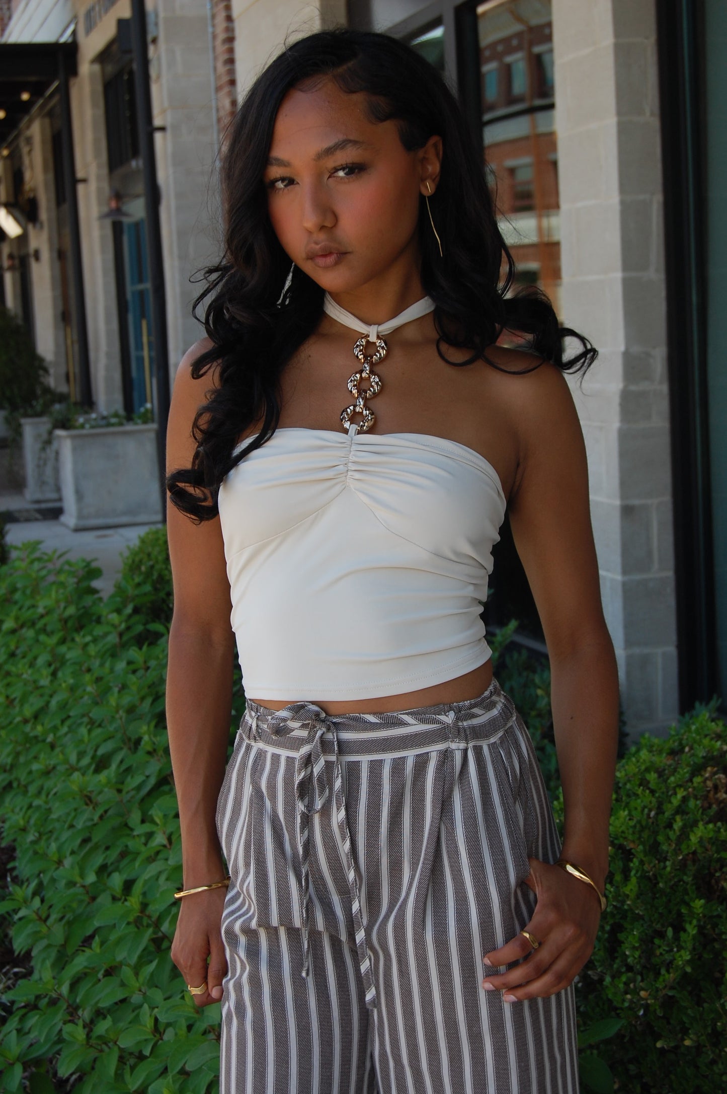 Gold Chain Halter Top
