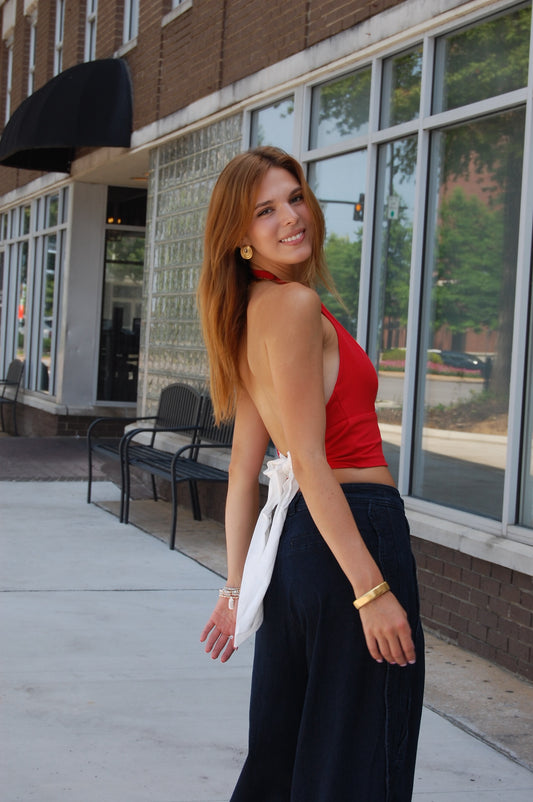 Bow Back Halter Top
