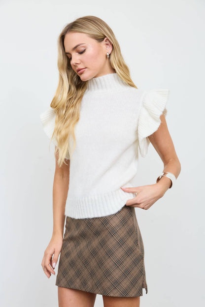 Ruffle Sleeve Sweater