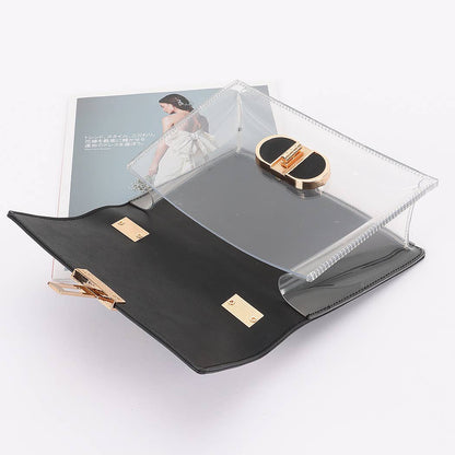 Clear & Leather Combo Bag